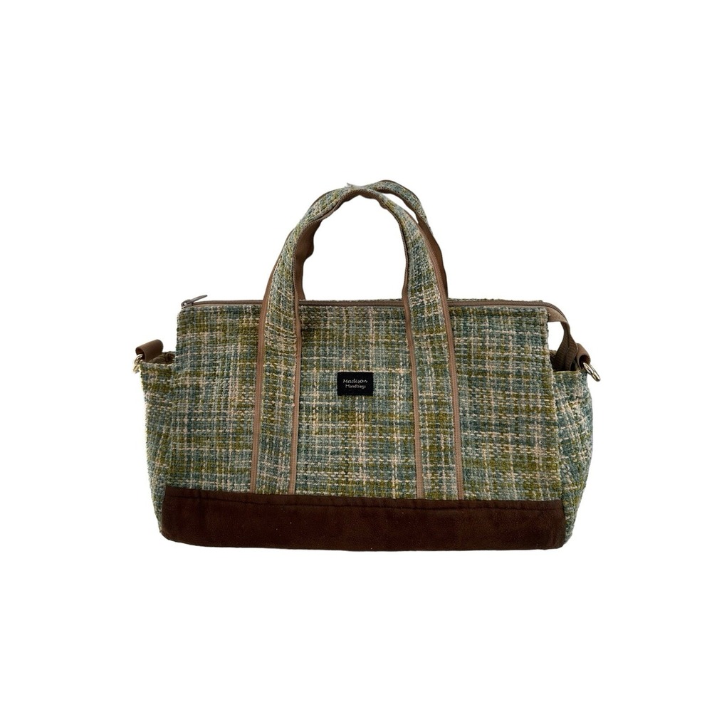 Madison Handbag Y2K Signature Plaid Tartan Mini Tweed Shoulder Bag Purse Preppy